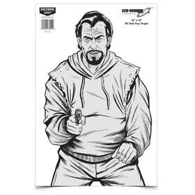 Birchwood Casey Eze-Scorer 12" x 18" BC Bad Guy Target features an armed attacker